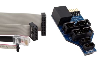 Microchip 调试器适配板 芯片编程适配器, 用于Atmel-ICE、MPLAB ICD 4 和 MPLAB PICkit 4 调试器电缆、电源调试器和 Segger J-Link 型连接器