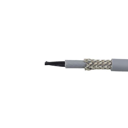 Alpha Wire CY Steuerkabel, 7-adrig X 0,5 Mm² Grau, 50m, Kupfergeflecht Verzinnt