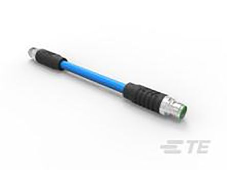 TE Connectivity Konfektioniertes Sensorkabel 8-adrig Stecker Gerade / M12 Stecker Gerade, Länge 5m