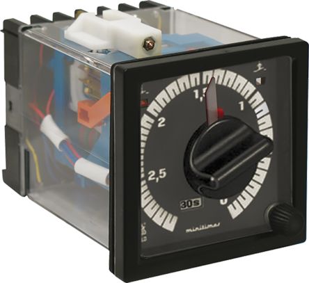 Dold EF7666 Series Panel Mount Timer Relay, 230V Ac, 4-Contact, 0.2 S → 60h, 1-Function, DPDT