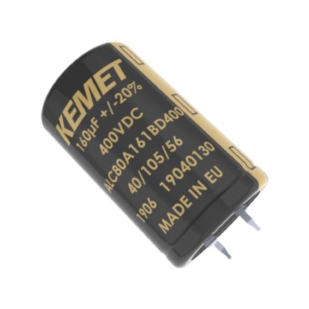 KEMET ALC80 Snap-In Aluminium-Elektrolyt Kondensator 560μF ±20% / 450V Dc, Ø 40mm, Bis 105°C