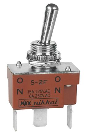 NKK Switches Tafelmontage Kippschalter 1-polig Ein-(Ein) 15 A, IP 67, Flachstecker