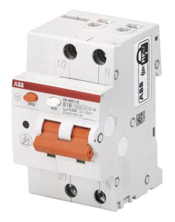 ABB RCBO System Pro M Compact DS-ARC1 FI/LS-Schalter 10A, 1P+N-polig Typ B, Empfindlichkeit 30mA, DIN-Schienen-Montage