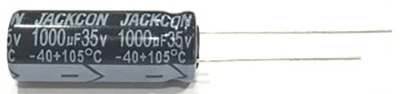 RS PRO Condensador Electrolítico, 100μF, ±20%, 35V Dc, Radial, Orificio Pasante, 6 Dia. X 11mm, Paso 2.5mm