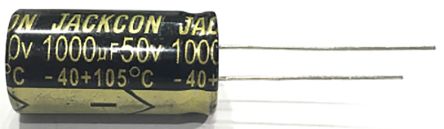 RS PRO 1000μF Aluminium Electrolytic Capacitor 16V Dc, Radial, Through Hole