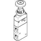 Festo Válvula Neumática De Mando Manual 5/2, Control Mediante Botón Pulsador, G 1/4, Cuerpo Aleación De Aluminio,