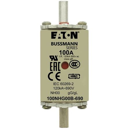 100NHG00B-690 Eaton Bussmann Series | Eaton Bussmann Series 100A 00 NH ...