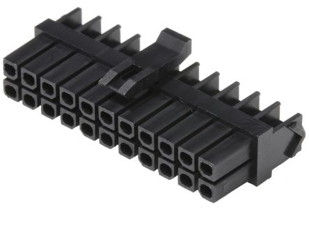 Molex MicroFit Steckverbindergehäuse Stecker 3mm, 22-polig / 2-reihig, Kabelmontage Für Micro-Fit TPA 172953, Micro-Fit
