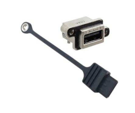 Amphenol ICC Connecteur USB 2.0 A Femelle Ports, Montage Panneau, Angle Droit
