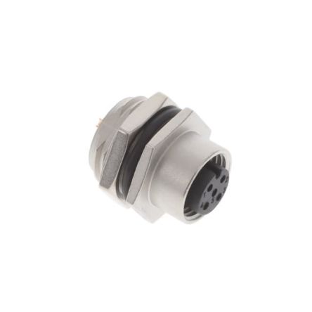 Amphenol Industrial Amphenol Circular Connector, 4 Contacts, Panel Mount, M12 Connector, Socket, Female, IP68, IP69K, M Series