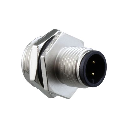 Amphenol Industrial Amphenol Circular Connector, 4 Contacts, Panel Mount, M12 Connector, Plug, Male, IP68, IP69K, M Series