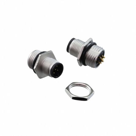 Amphenol Industrial Amphenol Circular Connector, 5 Contacts, Panel Mount, M12 Connector, Plug, Male, IP68, IP69K, M Series
