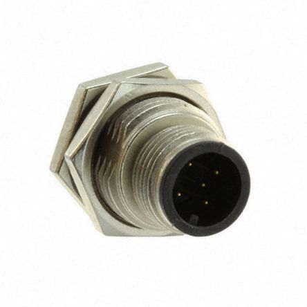 Amphenol Industrial Circular Connector, 5 Contacts, Panel Mount, M12 Connector, Plug, Male, IP68, IP69K, M Series