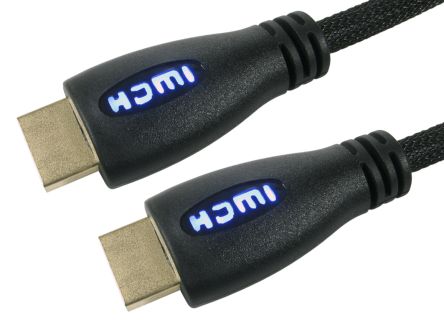 RS PRO HDMI-Kabel A HDMI Stecker B HDMI Stecker 4K Max., 1m, Schwarz