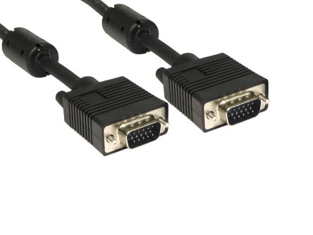 RS PRO VGA-Kabel A VGA / Stecker B VGA / Stecker, 1m PVC Schwarz