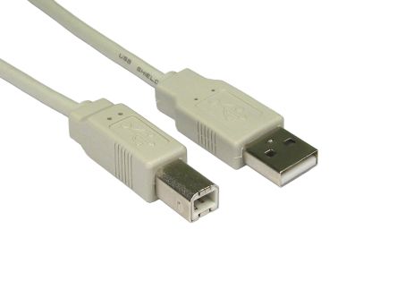 RS PRO USB-Kabel, USBA / USB B, 1.8m USB 2.0 Grau