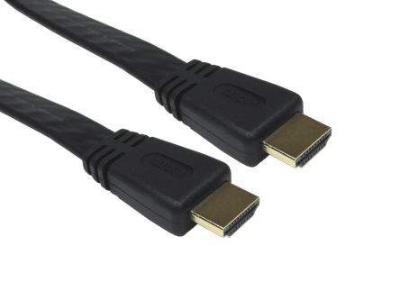 RS PRO HDMI-Kabel A HDMI Ethernet Stecker B HDMI Ethernet Stecker 4K Max., 1m, Schwarz