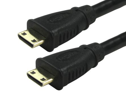 RS PRO HDMI-Kabel A Mini-HDMI Stecker B Mini-HDMI Stecker 4K Max., 5m, Schwarz