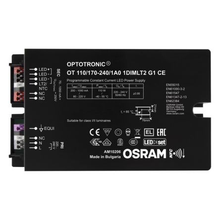 Osram LED驱动电源 , OPTOTRONIC NFC系列, 110W, IP20, 可调光