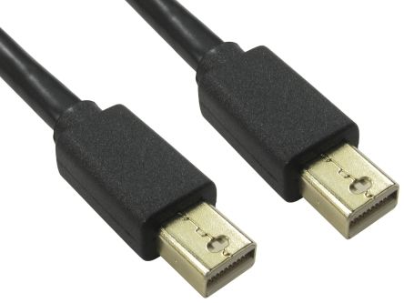 RS PRO Câble DisplayPort, DP Mâle (port D'affichage) Mini/ DP Mâle (port D'affichage) Mini M /M En 3m Noir