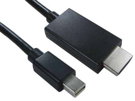 RS PRO Câble DisplayPort, DP Mâle (port D'affichage) Mini/ HDMI M /M En 1m Noir