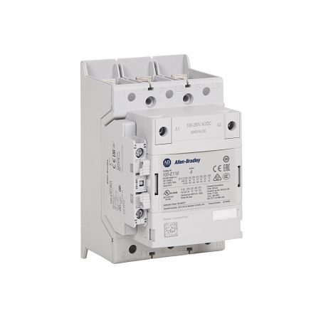 Allen Bradley 100-E Leistungsschütz / 100 → 250 V Dc Spule, 3 -polig 1 Schließer, 1 Öffner, 400 V Ac / 116 A,