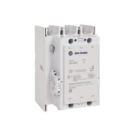 Allen Bradley Contactor 100-E De 3 Polos, 1 NA + 1 NC, 400 A, Bobina 100 → 250 V Dc, 200 KW