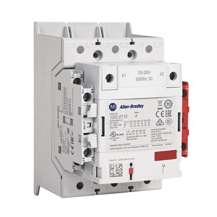 Allen Bradley 100S-E Leistungsschütz / 100 → 250 V Ac/dc Spule, 3 -polig / 265 A, Sicherheit