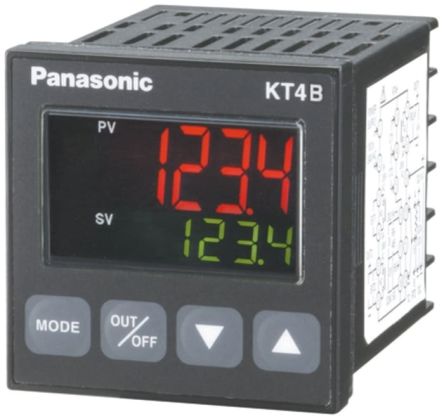 Panasonic KT4H PID Temperaturregler Tafelmontage, 1 X Relais Ausgang/ Thermoelement Eingang, 24 V Ac/dc, 48 X 59.2mm