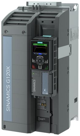 Siemens Inverter Drive, 22 kW, 3 Phase, 380 → 480 V ac, 42 A, SINAMICS G120X Series
