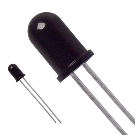 Onsemi QSD123, ±12 ° IR Phototransistor, Through Hole 2-Pin T-1 3/4 Package