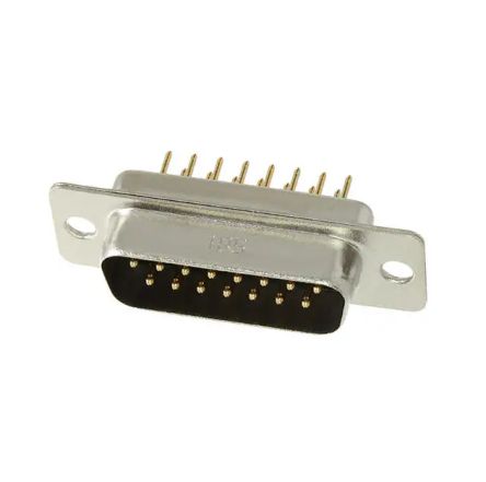 Hirose SD Sub-D Steckverbinder A Stecker, 15-polig / Raster 2.74mm, THT Lötanschluss