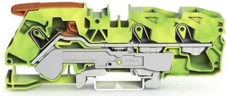 Wago TOPJOB S, 2116 Schutzleiterklemme Einfach Grün/Gelb, 16mm², Steckanschluss