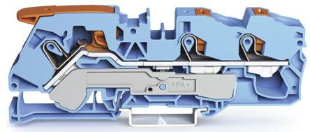 Wago TOPJOB S, 2116 Reihenklemme Einfach Blau, 16mm², 800 V / 76A, Steckanschluss