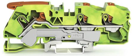 Wago TOPJOB S, 2116 Schutzleiterklemme Einfach Grün/Gelb, 16mm², Steckanschluss