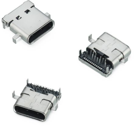 Wurth Elektronik Conector USB 632723130112, Hembra, Ángulo Recto, Montaje En Orificio Pasante, Versión 3.1, 20,0 V,