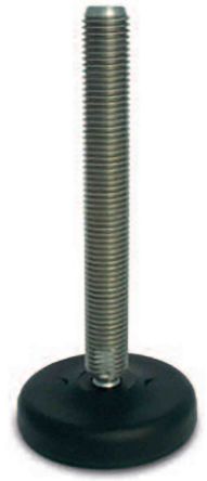 Base 46mm M10x60mm All Metal Low Profile Threaded Levelling Feet Pack of 12