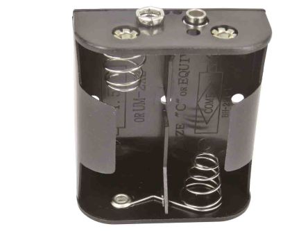 RS PRO Batteriehalter Zur Snap-In-Montage Für 2 X C Batterien