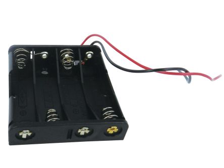 RS PRO Batteriehalter Mit Drahtanschluss Für 4 X AAA Batterien