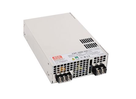 MEAN WELL Switching Power Supply, CSP-3000-120, 120V Dc, 25A, 3kW, 1 Output, 180 → 264 V Ac, 254 → 370 V