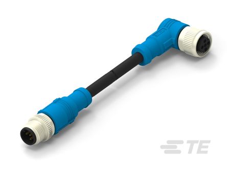 TE Connectivity T416 Konfektioniertes Sensorkabel Buchse, Stecker Gewinkelt / M12 Gerade, Länge 500mm