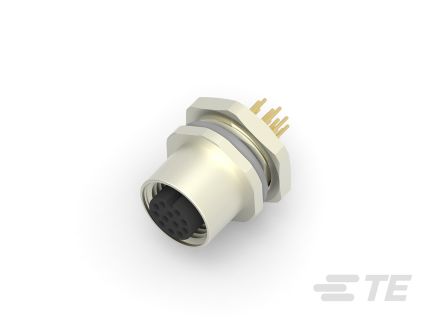 TE Connectivity Circular Connector, 12 Contacts, Front Mount, M12 Connector, Socket, Female, IP67