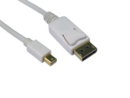 RS PRO Male Mini DisplayPort To Male DisplayPort, PVC Cable, 4K, 1m