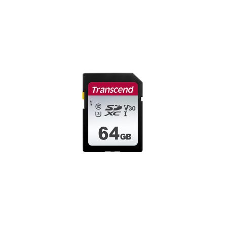 Transcend 300S SDXC SD-Karte 64 GB Class 10, UHS-I U1, UHS-I U3, V30, TLC