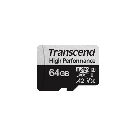 Transcend MicroSDXC Micro SD Karte 64 GB A2, UHS-I U3, V30, TLC