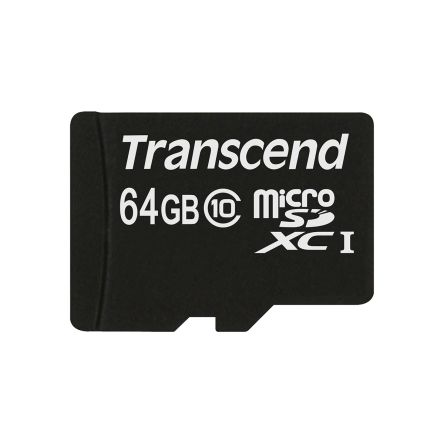 Transcend MicroSDHC, MicroSDXC Micro SD Karte 64 GB Class 10