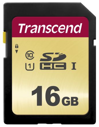 Transcend 500S SDHC SD-Karte 16 GB Class 10, MLC