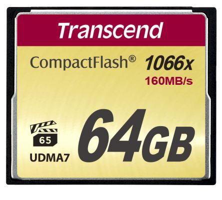 Transcend Speicherkarte, 64 GB, CompactFlash, 1000x, MLC