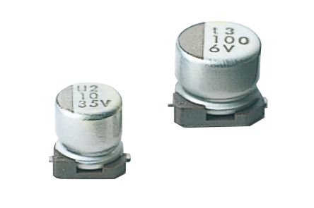 Nichicon WX, SMD Aluminium-Elektrolyt Kondensator 10μF ±20% / 25V Dc, Ø 5mm X 5.4mm X 5.3mm, +85°C