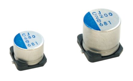 Nichicon 470μF Surface Mount Polymer Capacitor, 6.3V Dc
